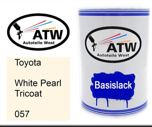 Toyota, White Pearl Tricoat, 057: 500ml Lackdose, von ATW Autoteile West.